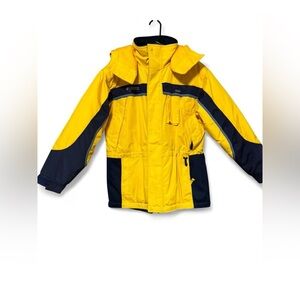 Vintage 90’s/ 00’s Columbia Kids Yellow and Navy Ski tectonite